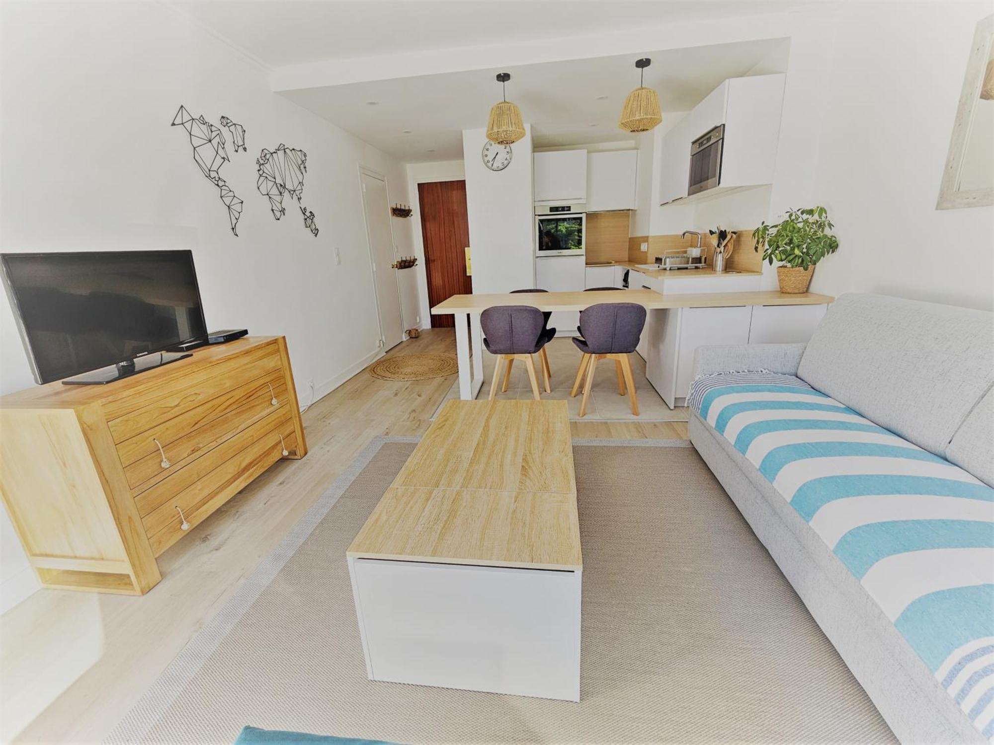 La Baule Le Capitole - Studio Plage Benoit Dans Residence Face Mer מראה חיצוני תמונה